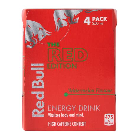 Red Bull Red Edition Watermelon Flavoured Energy Drink 4 X 250 Ml Cans Za