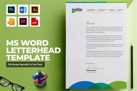 Ms Word Letterhead Template ~ Stationery Templates
