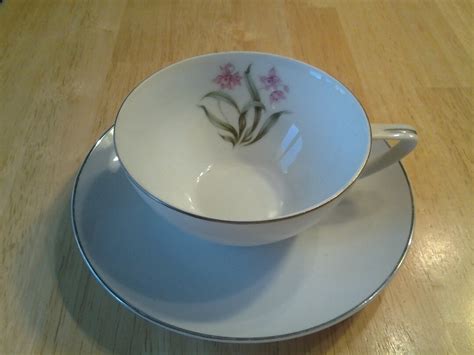 Grantcrest China Pink Orchid Made In Japan Cup And Saucer Set Etsy