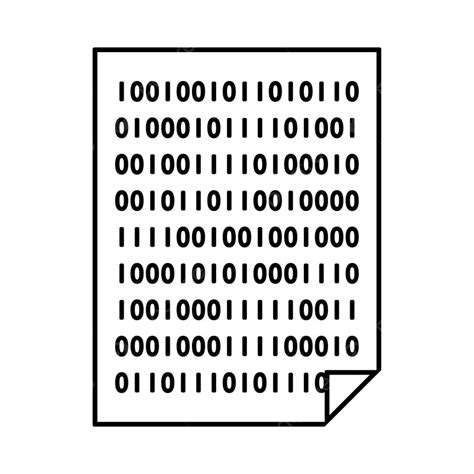 Binary Technology Coding Vector Art Png Sheet With Binary Code Icon