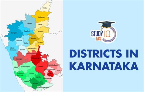 List Of Districts In Karnataka Map Names Total Area