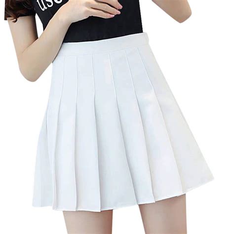 Buy Womens Sexy Pleated Skirt Girls High Waisted Pleated Skater
