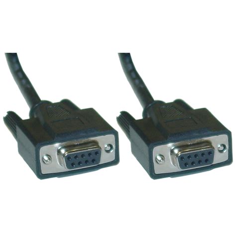 10ft Black Serial Cable Ul Db9 Female Rs232