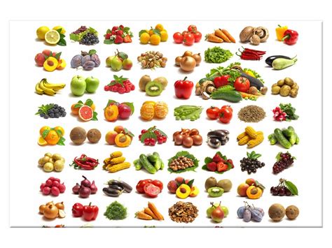 Obraz Kuchnia Owoce i warzywa 120x80 zestaw owoców - 7375066249 ...