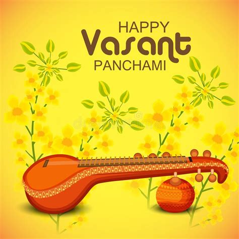 Happy Vasant Panchami Stock Illustration Illustration Of Instrument 169965104