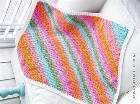 Rainbow Moss Stitch Blanket Share A Pattern