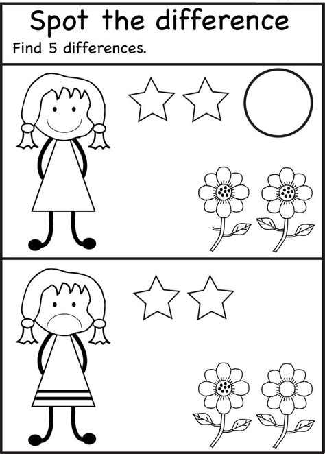 Spot The Difference Worksheets For Kids Activity Shelter