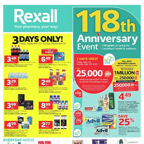 Rexall Weekly Flyer Weekly Savings 118th Anniversary Event Bc