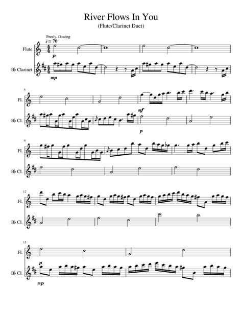 Duet Sheet Music For Flute Clarinet Download Free In Pdf Or Midi
