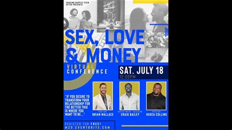 Love Sex And Money Seminar This Saturday Youtube