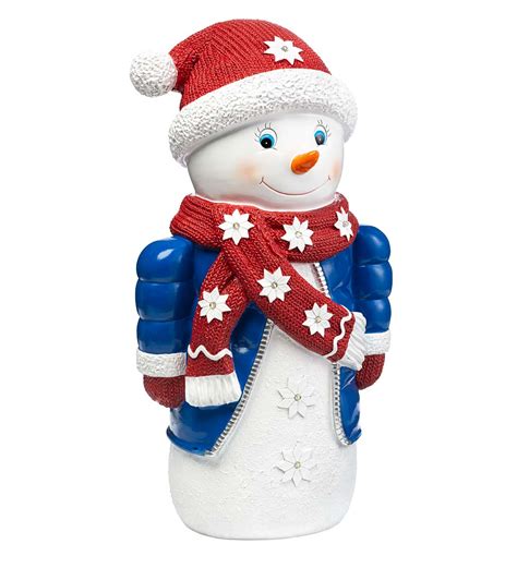 Indooroutdoor Led Light Up Snowman Shorty With Winter Coat And Hat