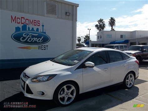While not the roomiest in its class, the cabin on the focus boasts the look and. 2013 Ford Focus Titanium Sedan in White Platinum - 176767 ...