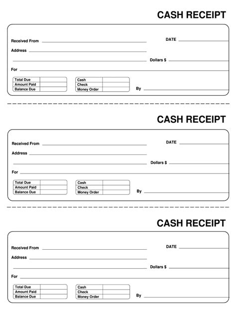 Cash Receipt Fill And Sign Printable Template Online Us Legal Forms