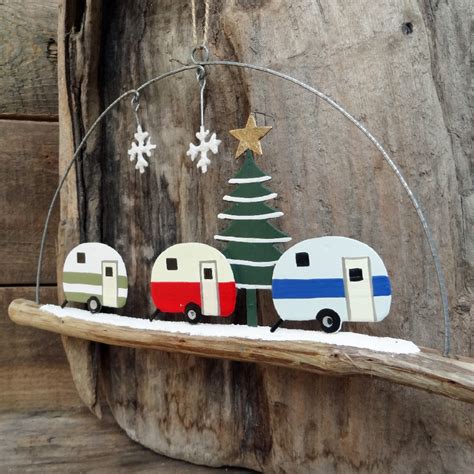 Christmas Caravans Hanging Decoration The Rustic Hut Rustic Christmas