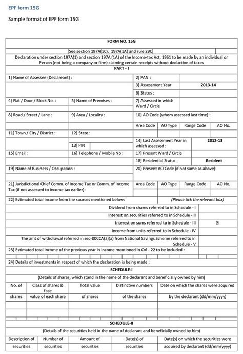 Income Tax Form 15g For Pf Withdrawal Why Is Income Tax Form 15g For Pf