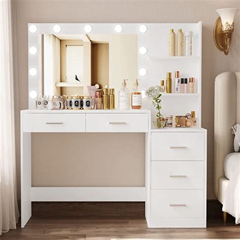 Rovaurx 467 Makeup Vanity Table With Lighted Mirror