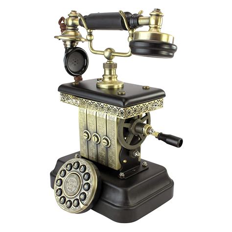 Design Toscano Antique Phone - Victorian Magneto 1923 Rotary Telephone - Corded Retro Phone ...