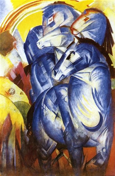 Art, spirituality, animals and nature. The Tower of Blue Horses, 1913 - Franz Marc - WikiArt.org