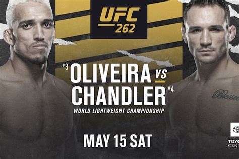 4,330 total members made predictions on this event, breaking down as follows below. Latest UFC 262 fight card, PPV lineup for 'Oliveira vs ...