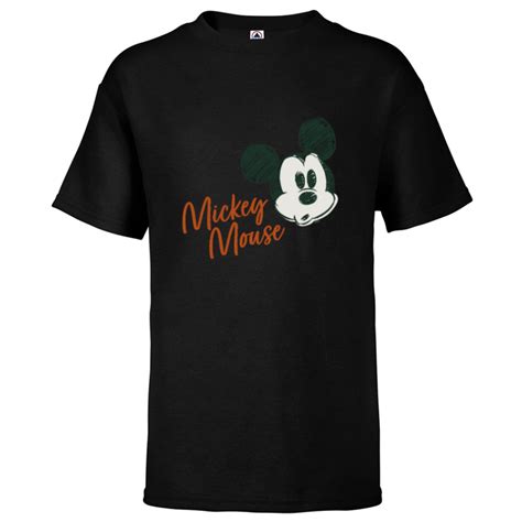 Disney Mickey Mouse Classic Retro Vintage Sketch Face & Name - Short