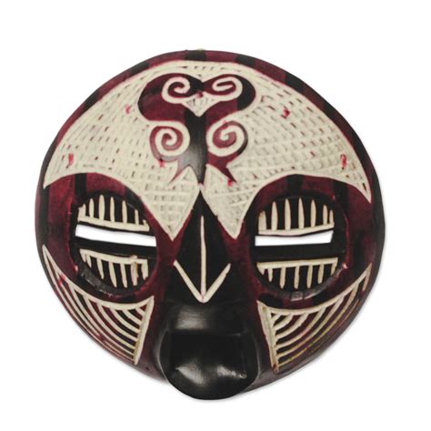 Adinkra Sankofa African Wood Mask From Ghana Sankofa Face Novica