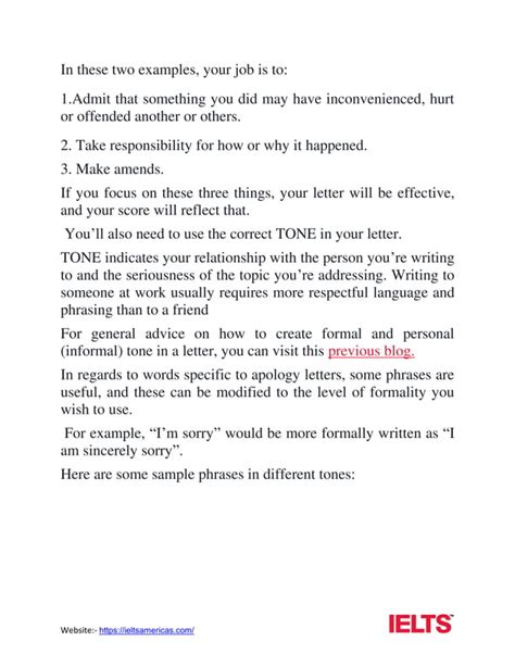 Ielts Task 1 How To Write An Apology Letter
