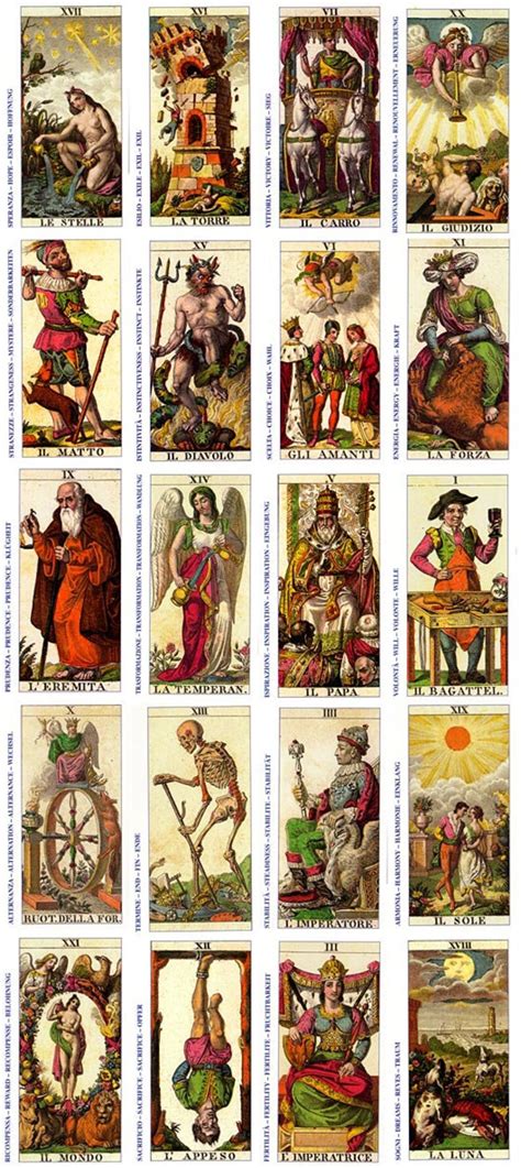 Tarot Soprafino Ancient Italian Classic Antique 78 Cards Deck Etsy