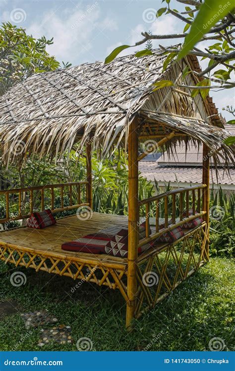 Bamboo Hut In The Garden Stock Photo Image Of Nature 141743050