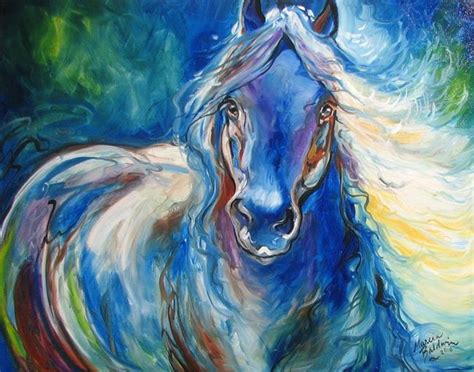 Abstract Blue Equine By Marcia Baldwin From Abstracts