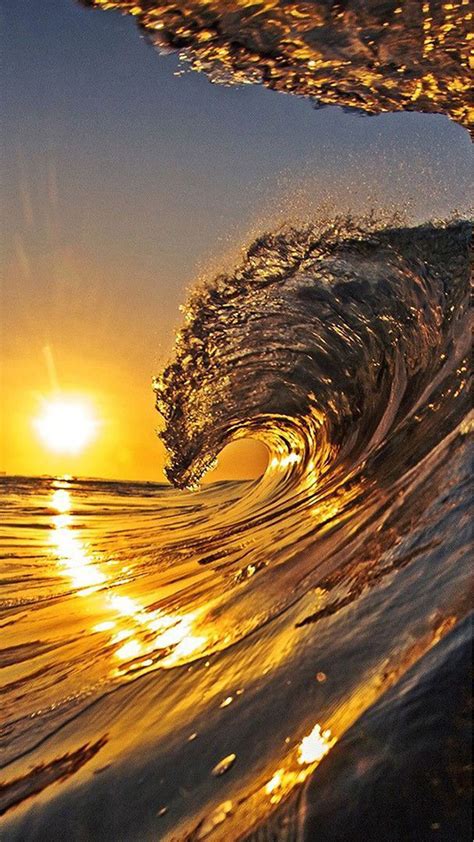 Aesthetic Ocean Waves ~ Beach Sunset Waves Ocean Wallpapers Sea Iphone