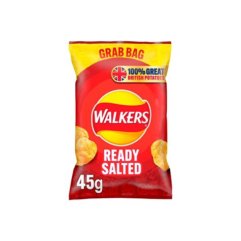 Walkers Ready Salted Crisps Grab 32 X 45g Wds Group