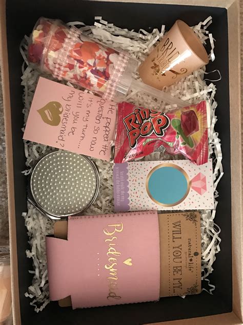 When considering how much to spend on baby shower gift, this will be the category that you'll often be least likely to consider. Ideas for Bridesmaid box. Asking your girls to a part of ...