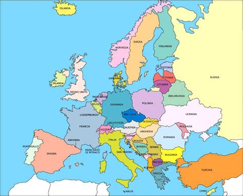 Cartina Europa Stati Cartina