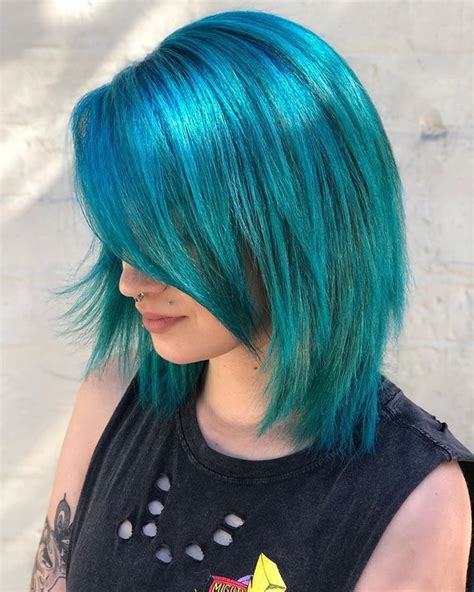 Teal Blue Hair Color Elissawolfe Mermaid Hair Hair Color Blue Hair
