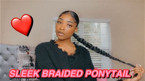 Sleek Braided Ponytail Youtube