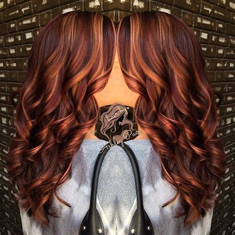 Brown hair with caramel highlights is the most trending one. Burgandy with carmel blonde highlights, copper, red/violet ...