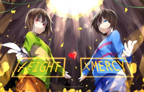 Undertale, Frisk, Chara, Anime Style Undertale Movie, Anime Undertale