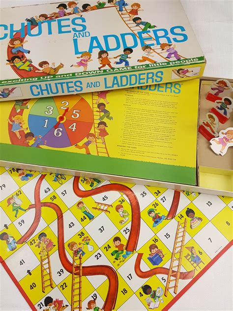 Mavin Vintage 1974 Milton Bradley Chutes And Ladders Game Board Retro