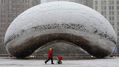 Cooling Temps In The Chicago Area Bring Snowfall To Start The Week