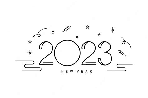 Premium Vector Happy New Year 2023 Text Design