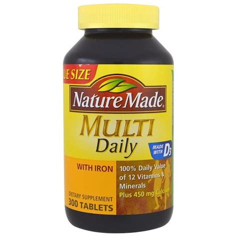 Nature Made Multi Daily 300 Tablets Vitamins Vitamins And