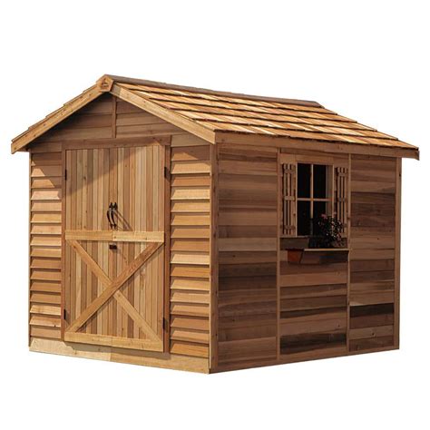 Cedarshed Rancher 8 Ft X 10 Ft Western Red Cedar Garden Shed R810