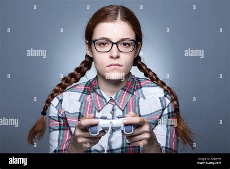 Beautiful Nerd Girl Glasses Hi Res Stock Photography And Images Alamy