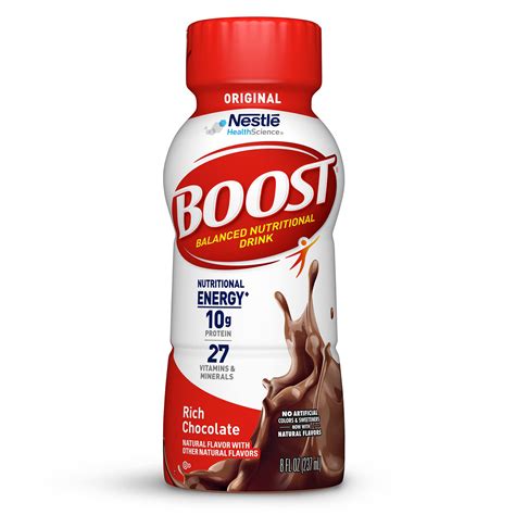 Boost Original Nutritional Drinks Rich Chocolate 8 Fl Oz Bottles