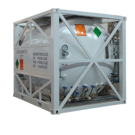 China T Iso Tank Container Cryogenic For Liquid Lng Oxygen Nitrogen