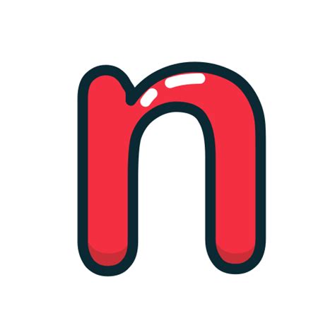 Letter Lowercase N Red Icon Free Download On Iconfinder