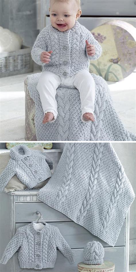 Baby Blanket Set Knitting Patterns In The Loop Knitting