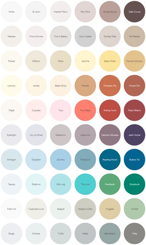 Eggshell Paint Color Chart