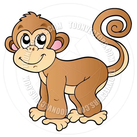Cute Girl Monkey Clip Art