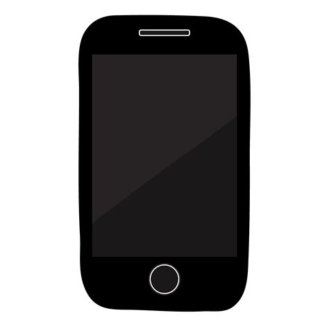 スマートフォン携帯電話（黒・ブラック）のイラスト 商用フリー無料のイラスト素材なら「イラストマンション」